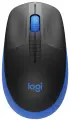 Мышь Logitech M190, оптическая, беспроводная, USB, черный и синий [910-005925]