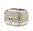 Тостер Ariete Vintage, на 4 ломтика, 6 уровней поджаривания, нагрев и разморозка, бежевый