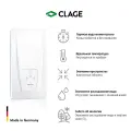 Проточный водонагреватель Clage DLX 21 Next, электронный, вертикальный, 21кВт, 380В, для открытого и скрытого монтажа