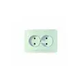 Розетка 2-м СП Mimoza 16А IP20 без заземл. бел./бел. Makel 12017 (4шт. в упак.)