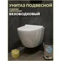 Унитаз подвесной торнадо безободковый с быстросъемным сиденьем микролифт Teymi Lina Pro Vortex T40112