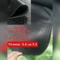 Резиновое покрытие напольное в рулоне 0.8 х 9.5 (Монета, цвет черный) Резиновая дорожка для авто, гаража, ступень