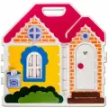 Развивающая книжка-игрушка Smile Decor В гостях у Алисы, тактильная книжка, настольная игра на липучках, кукольный домик из фетра, сюжетно-ролевой набор