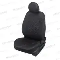 Комплект авточехлов Автопилот Skoda Rapid I/II (40/60) c 14г. / VW Polo с 20г. (без заднего подлокотника). Экокожа ромб (Черный + Красная строчка)