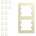 Рамка Schneider Electric Glossa двухместная вертикальная бежевая (комплект из 16 шт)