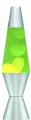 Лава-Лампа Конус Желтая/Зеленая 38 см (серебристый корпус)