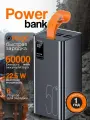 Супермощный Повербанк Powerbank 60000mah с быстрой зарядкой, внешний аккумулятор для телефона iPhone, Xiaomi, Samsung