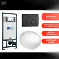 Комплект Weltwasser 10000010725 подвесной унитаз Jeckenbach 004 GL-WT + инсталляция Marberg 507 + кн