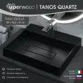 Раковина для ванной накладная кварцевая Uperwood Tanos Quartz 50 см, прямоугольная, с декоративной накладкой, космос