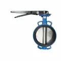Затвор Benarmo, дисковый, поворотный, межфланцевый, Ду200 Ру16, чугун, синий