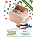 Джем Русский лес премиум Клюква-Черника. Порционные баночки 25 грамм х 24 шт. /Без сахара