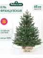 Искусственная ель Новая ёлка Французская Премиум, литая, зелёная, 0,65 м