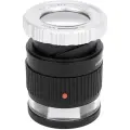 Лупа просмотровая металлическая 30x/27mm с подсветкой + UV со шкалой TH-9006B