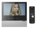 Комплект видеодомофона и вызывной панели COMMAX CDV-70H2 (Серебро Black Smog ) / AVC 305 (Черная)