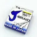 Шнур плетеный Daiwa J-Braid x-4 0.13мм желтый