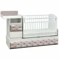 Кровать-трансформер маятник Островок уюта Дива Белый-пудра Размеры: Высота 1020мм Глубина 600мм Ширина 1700мм