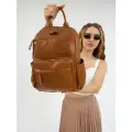 Рюкзак городской PouchMan, женский, натуральная кожа, 9 л, 24х32х13 см, коричневый