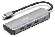 Разветвитель адаптер переходник концентратор Type-C USB-C HUB Хаб 4 порта USB 3.0+PD Onten OTN-95116S серый