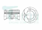 Поршни (к-т 4шт) STD Teikin 46355 STD