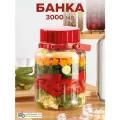 Pasabahce Банка для сыпучих продуктов Harvest, 3 л, 3000 мл, 16x26 см, 17x17x26 см