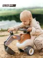 Качалка - беговел - балансборд Детский экскаватор 3 в 1 UNIX Kids Brown от 1 года, балансир для детей