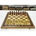 Шахматы-нарды-шашки подарочные турнирные Красное дерево с фигурами королевский Стаунтон
