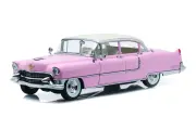 Модель коллекционная GREENLIGHT Cadillac fleetwood series 60 1955 pink/white roof