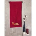Полотенце махровое BIO-TEXTILES 70*140 с вышивкой горячая штучка бордовое для женщины девушке маме подруге сестре банное в подарок 100% хлопок подарок на 14 февраля Святое Валентина для парочек