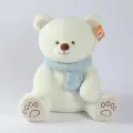 Мягкая игрушка Мишка с шарфом для девочек и мальчиков / Плюшевый Медведь для малышей KiDWoW белый 40см