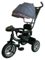 Велосипед 3-х колесный Pilot с ручкой управления, надувные колеса 12 и 10 дюймов, цвет графит