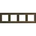 Рамка для розеток и выключателей Legrand Structura 4 поста, цвет бронзовый