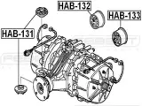 Сайлентблок подушки дифференциала Febest HAB-133 Acura: 50728-S3V-A01. Honda: 50728-S3V-A01 Honda Elysion. Honda
