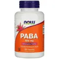 Капсулы NOW PABA, 150 г, 150 мл, 500 мг, 100 шт.