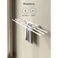 Сушилка настенная для белья Видовито 55(100)x25x4, раскладная, телескопическая, белая, 3 положения