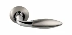 Ручки дверные на круглой розетке Archie S010 95HH никель/хром