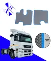 Автомобильные коврики EVA/ЕВА/ЭВА для КАМАЗ 5490 Нео/KAMAZ 5490 Neo 2013-н. в серый голубой