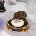 Настольная декоративная мыльница Bogacho Ежик Барб для украшения интерьера ванной комнаты и кухни