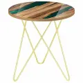 Журнальный стол Рим 28 (06) Река изумрудная/Золото