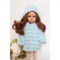 Одежда для кукол 32-35см Paola Reina, Vidal Rojas, Berjuan и др, Шубка для кукол, голубой (полоска)