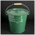 Ведро эмалированное, 12 л, с крышкой, цвет зелёный
