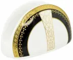 Салфетница на стол / Black Baccara, Lenardi / фарфор, 12х8 см
