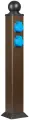 Садовый столбик с розетками Коричневый