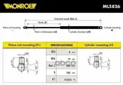 Амортизатор крышки багажника RENAULT Scenic II/Grand Scenic II MONROE ML5826 RENAULT Scenic II/Grand Scenic II Monroe арт. ML.