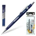 Набор BRAUBERG: механический карандаш, трёхгранный синий корпус + грифели HB, 0,7 мм, 12 штук, блистер, 180494
