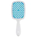 Щетка Janeke Superbrush с закругленными зубчиками, бело-голубая, 20.3х8.5х3.1 см