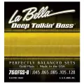 Струны для бас-гитары La Bella 760FGS-B Gold Flats 45-128
