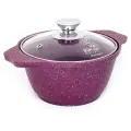 Кастрюля 1 л KUKMARA Trendy style, K11TSM, алюминий, вишневый