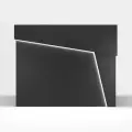 Ресепшн Блэк со скосом 1200х1200х600 / Подсветка RGB