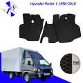 Коврики EVA/ЕВА/ЭВА для Hyundai Porter I Хендай портер 1996 - 2010 черный-черный
