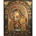 Набор для вышивания хрустальными бусинами и настоящими камнями, Образа в каменьях, Почаевская икона Божией Матери